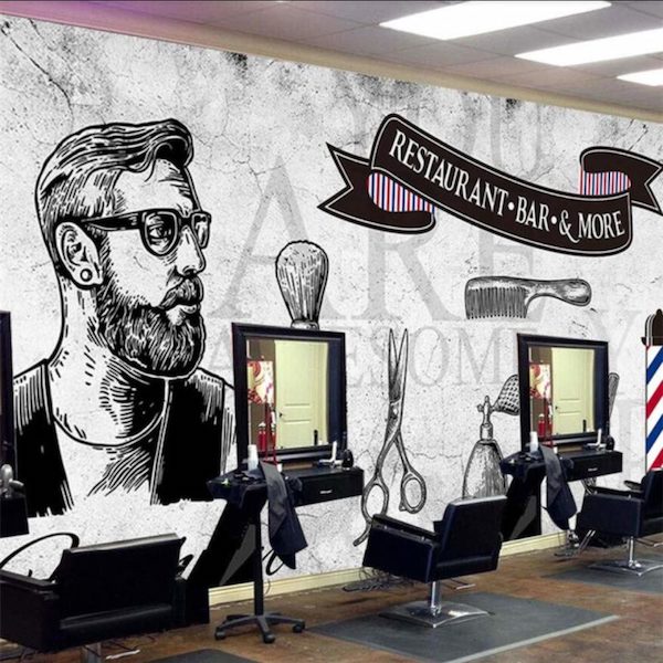 Gợi Ý 30 Mẫu Vẽ Vẽ Tranh Tường Barber Shop, Salon (Tiệm Cắt Tóc) Đẹp Ấn  Tượng