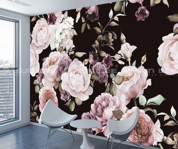 Gợi ý 50 mẫu vẽ tranh tường hoa hồng đẹp ý nghĩa ấn tượng trang trí - Kiến  trúc phong thuỷ