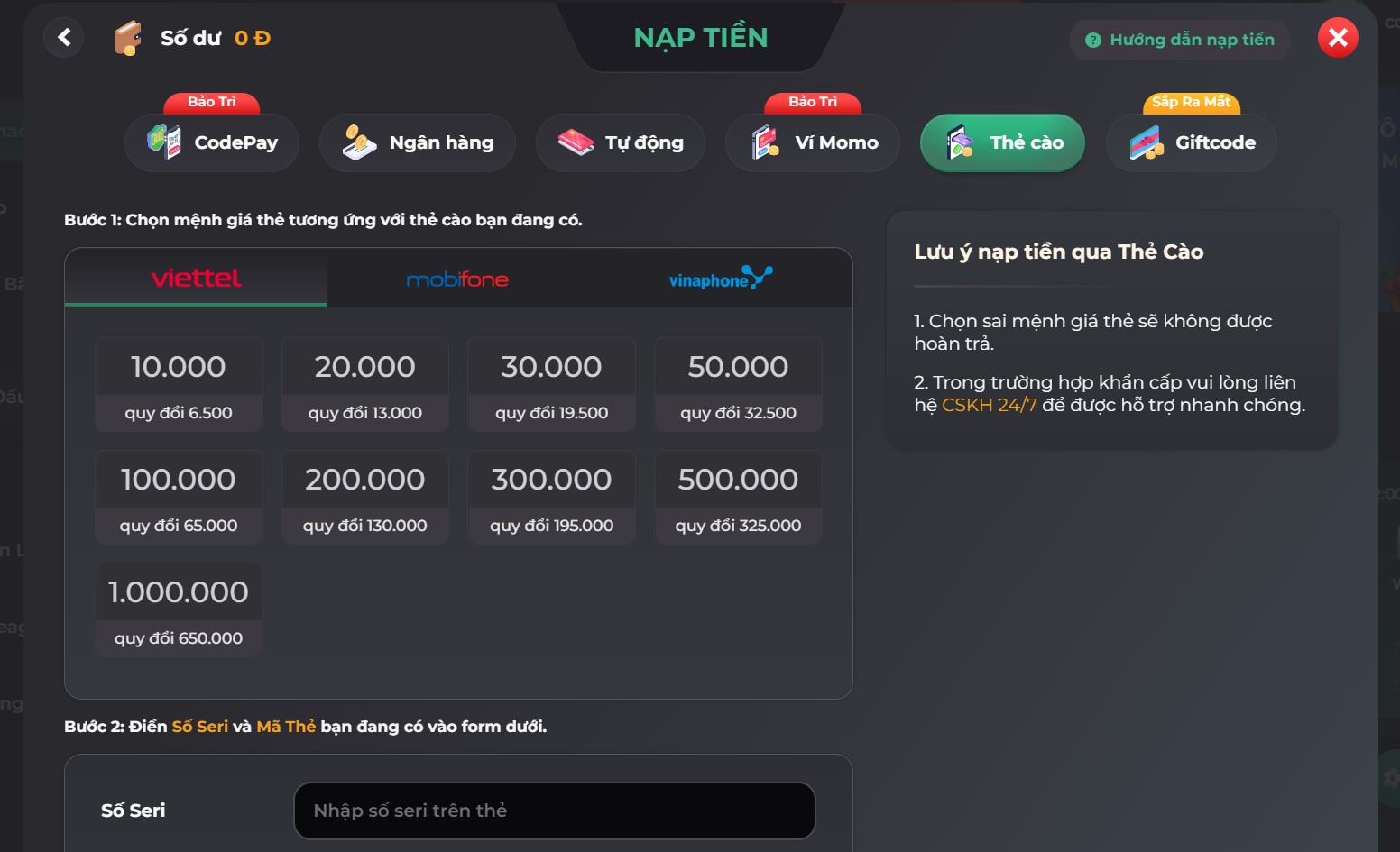 Nạp rút tiền đơn giản và nhanh chóng trên Uk88