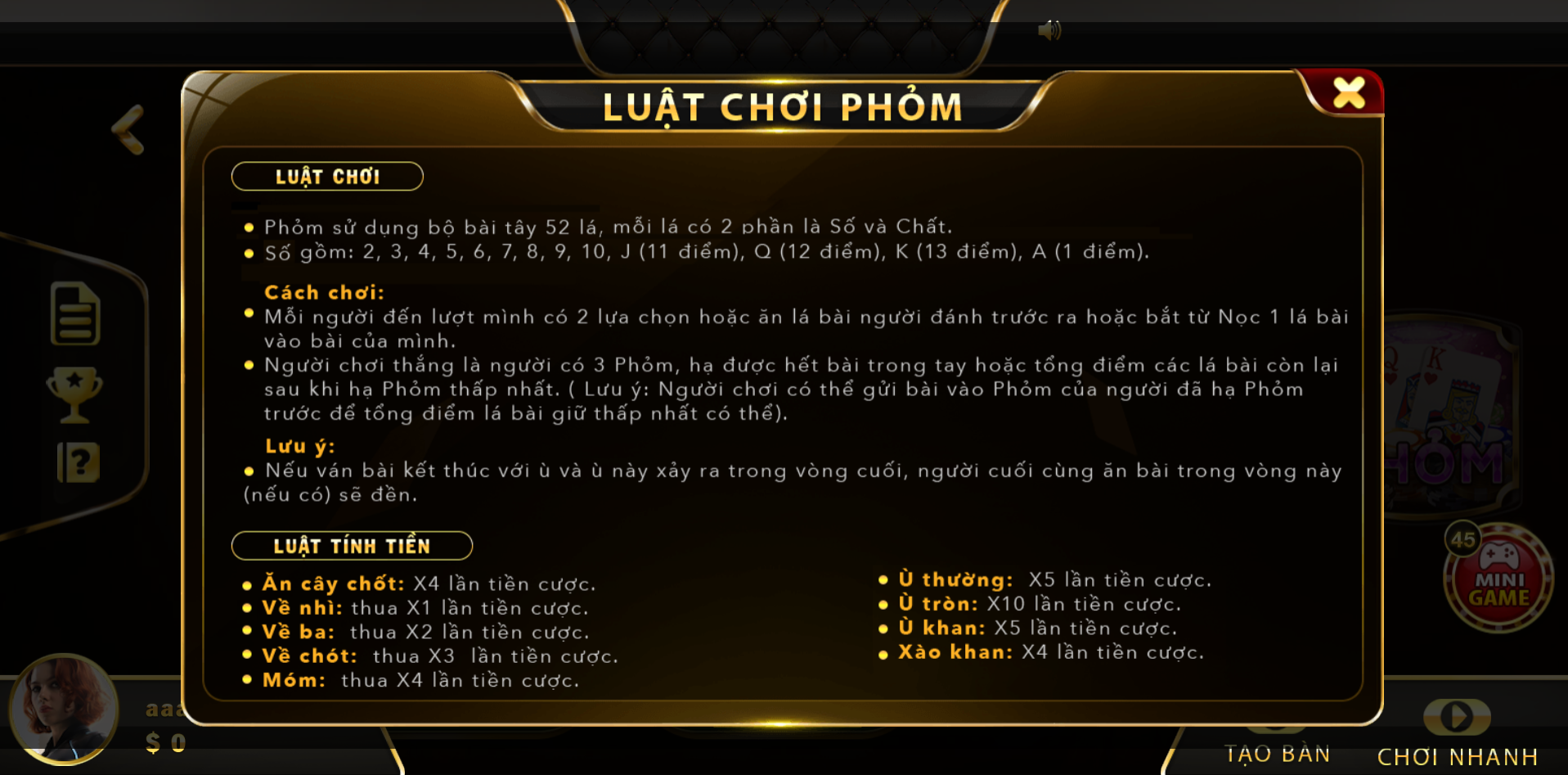 Mô tả luật chơi phỏm tá lả UK88 đọc là hiểu ngay!
