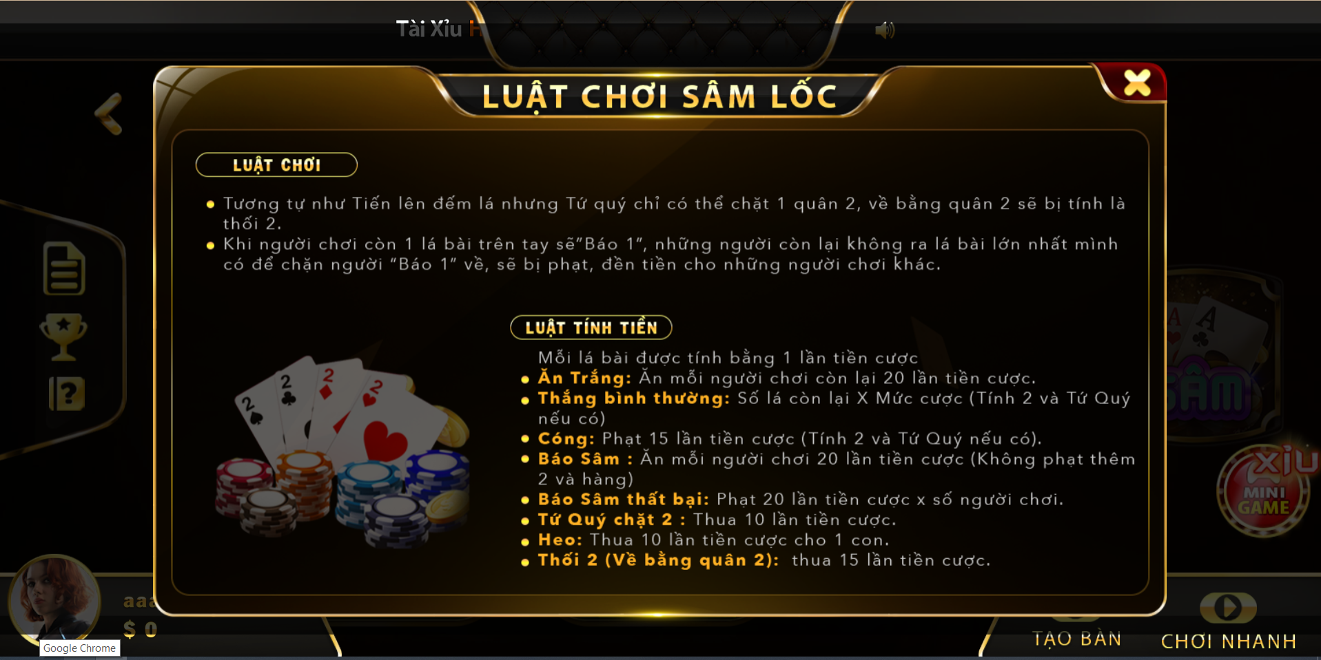 Luật chơi Sâm tại nhà cái UK88