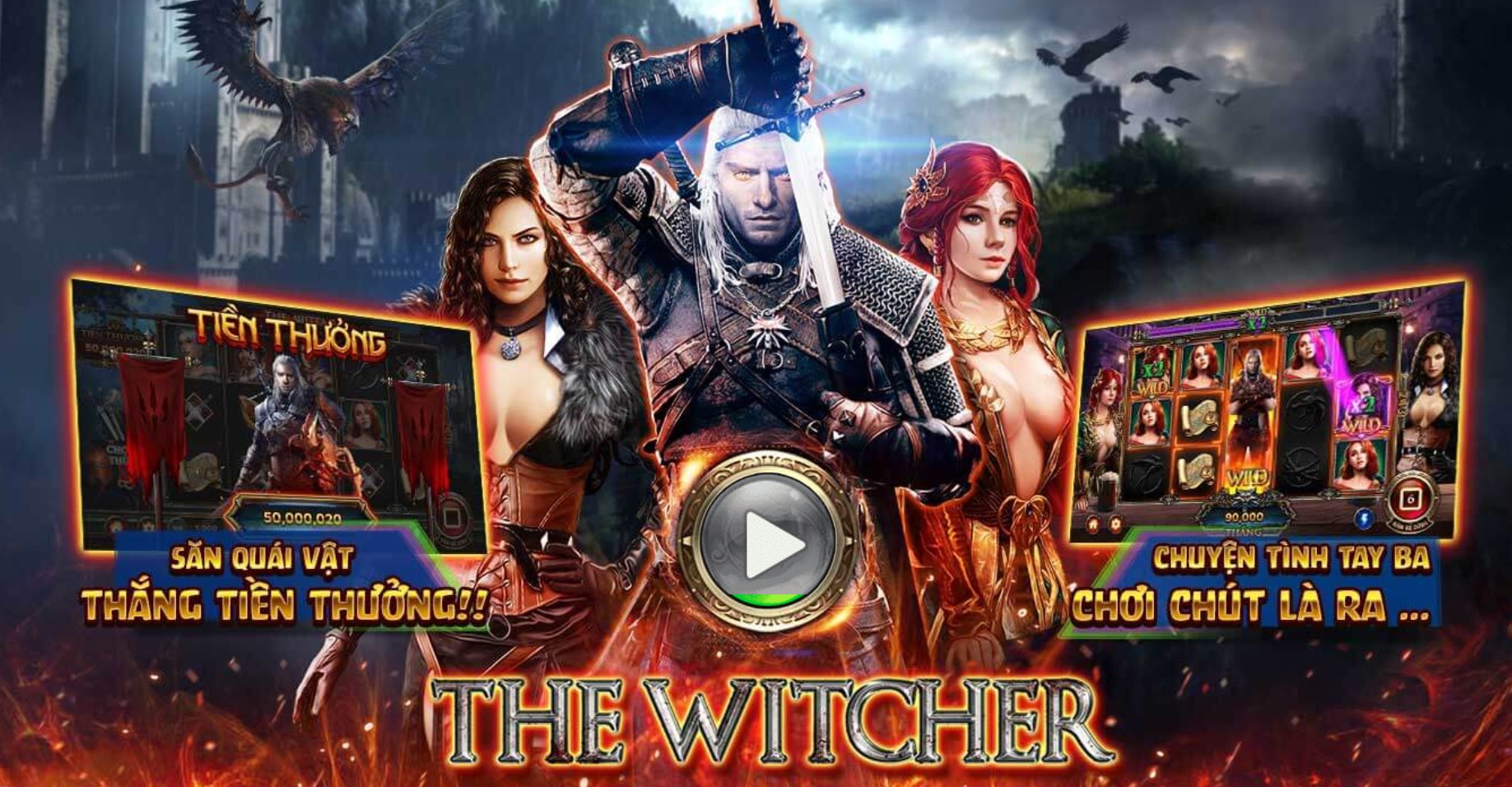 Kiếm tiền khủng từ game nổ hũ The Witcher UK88
