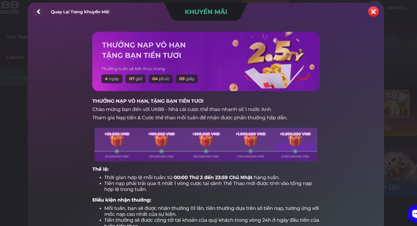 Lưu ý quan trọng khi săn khuyến mãi của UK88
